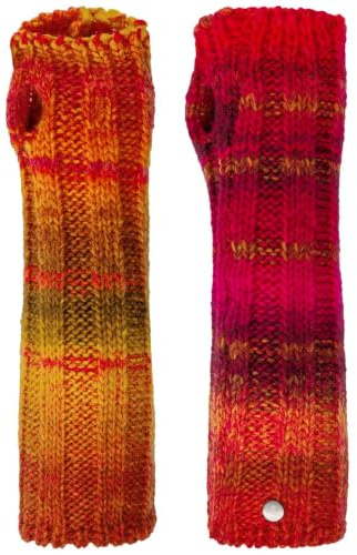 LIERYS Kalalita Stulpen Strickform Damen Schurwollmix Made in Germany Herbst Winter pink-orange One Size