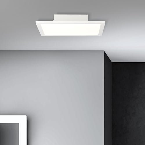 Lightbox LED Panel Aufbaupaneel - 30 x 30 cm - funktionale Deckenaufbau-Paneel mit neutraler Lichtfarbe (4000 K) - flächiges Licht - 1800 lm - aus Metall/Kunststoff - in Weiß