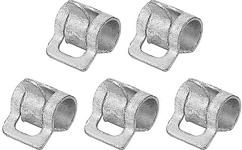 QUARKZMAN 4mm Manguera Abrazadera x 5uds Metal para Aire Manguera Tubo, Agua Tubería y Combustible Tubería, [Plata]