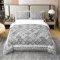 100% Baumwolle Bohemian Bettbezug 155x220 Schwarz Weiß Grau Paisley Damast Bettwäsche Set für Frauen Exotische Boho Floral Bettbezug Bauernhaus Zimmer Dekor,Marokkanische Patchwork Bettbezug 155x220