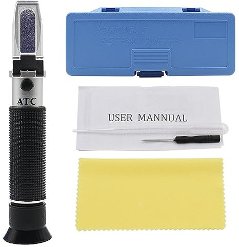 Salzgehalt-Refraktometer-Meerwasser-Konzentrations-Prüfvorrichtung mit automatischer Temperaturkompensation 0 zum Salinometer-Hand-Salinitäts-Refraktometer