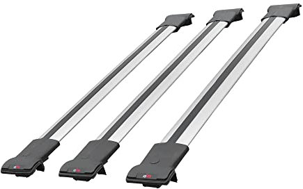 Kompatibel mit Renault Megane GRANDTOUR 2009-2015 Relingträger Fly Modell Dachträger 3 Bars Gepackträger GRAU