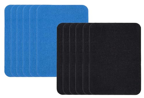 12 Stück Denim Patch Stickerfür, Kleidung Selbstklebende Bügelflicken, Reparatur Patches, Jeans Flicken zum Aufbügeln, Selbstklebende Stoffflicken, für Kleidung, Hosen, Kleider und Mehr