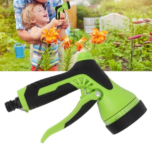 Gonetre Gartenschlauch-Düsensprüher, 9 Modi, Wassersprühdüse, rutschfest, Zum Bewässern von Pflanzen, Rasen, Waschen, Autos, Outdoor-Gartenbau, Gartenspray