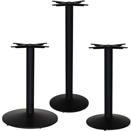 ZStyle Tischfuß – Tischbein – Fuß – Metall – Couchtisch – runder Sockel – für Bars Restaurants Catering Bistrot – runder Sockel – Mittelfuß – Innen/Außen (G755: Durchmesser Basis 43 cm/h 73 cm)