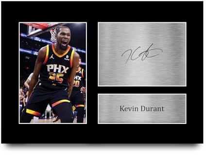 HWC Trading A4 Kevin Durant Phoenix Suns Basketball Geschenke Gedrucktes Signiertes Autogramm Foto für Fans von Basketball Memorabilien - A4