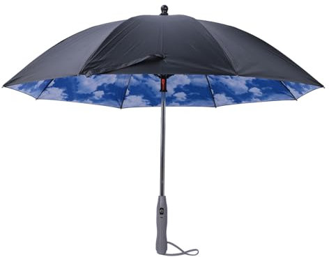 Parasol 8 Costillas Paraguas Portátil Incorporado Spray con Ventilador para Uso en Verano Al Aire Libre