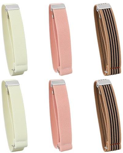 3Pairs Adjustable Sleeve Garters Shirt Sleeve Holders Women Men Anti-Slip Shirt Sleeve Garters Unisex Elastic Shirt Cuff Bands Arm Cuffs Bands Expandable Shirt Armbands for Party Wedding Clothing