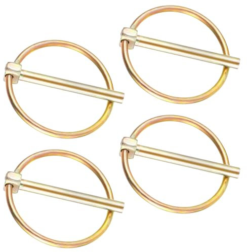 4 Stück Klappstecker Klappsplinten Sortiment Klappsplinte 6mm Klappsplinten für Anhänger Durchmesser Sicherungssplint für Traktoren, Steckbolzen Splint Klappstecker für Boot, Fahrrad, Anhaenger(6mm)