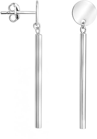 SOFIA MILANI - Damen Ohrringe 925 Silber - Kreis Stab Ohrhänger
