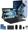 fezawio Tabla 10 Pulgadas, Tableta Android 13, Octa-Core 2.0 GHz, 12GB RAM + 128GB ROM (TF 1tb), 5G + 2.4G WiFi, Bluetooth 5.0, 5MP + 8MP, 8000mAh, Face ID, Tableta Teclado y Rayo-Azul