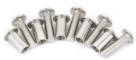 Xrfoiniu 50Pcs Silver M8x30mm Barrel Nut & Bolt - Suitable for Outdoor Applications Such Garden Fences, Gazebos and Decking Projects