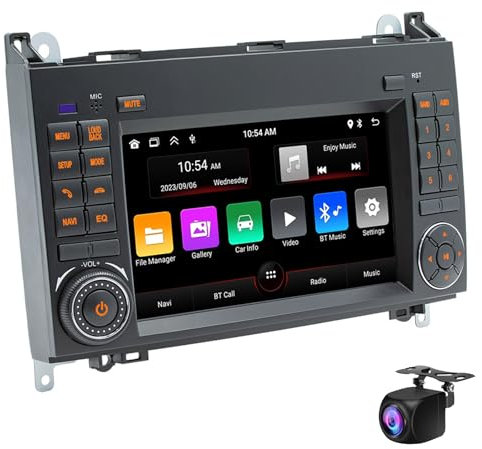 Générique Autoradio Android 14 Double DIN avec écran Tactile, Lecteur DVD IPS 7 avec Navigation GPS pour B200 (2008-2017), Bluetooth, CarPlay sans Fil, connectivité Wi-FI
