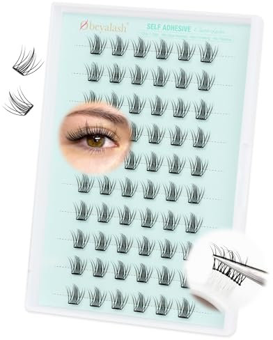 Pre Glued Cluster Lashes Natural Look Self Adhesive Eyelashes No Glue Eyelashes Stick on Manga Lashes No Glue Needed C Curl by Obeyalash