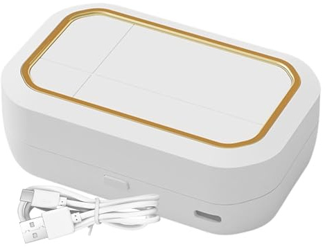 Lens Cleaner - Ultrasonic Lens Cleaner - RGP Specs Washing Device | Specs Washing Device with Charging Case, Quick Clean Care for RGP, Colored & Soft Lenses, Portable Soaking Solution