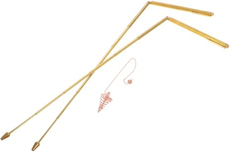 Toddmomy Baguettes De Sourcier en Cuivre Portables pour Chasseurs De Fantômes Et Recherche D’Or 2 Pièces Télescopiques Compactes Métal Résistant, Utilisation Amateur Et Professionnelle