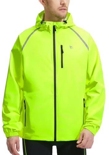 baleaf Veste de Cyclisme pour Homme Plus Longue, Imperméable Respirante Randonnée Running Coupe Vent Légère anti Pluie Grand Tall