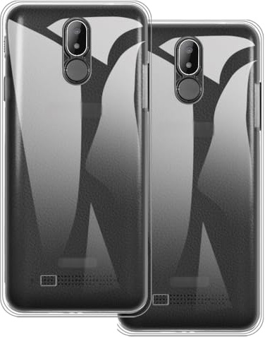 UOGNADGD 2-Pack Custodia TPU Compatibile con Brondi Amico Smartphone S+B Nero Cover per Telefono - Accessori Protettivi Flessibili e Antishock con Tagli di Precisione (Chiaro + Chiaro)