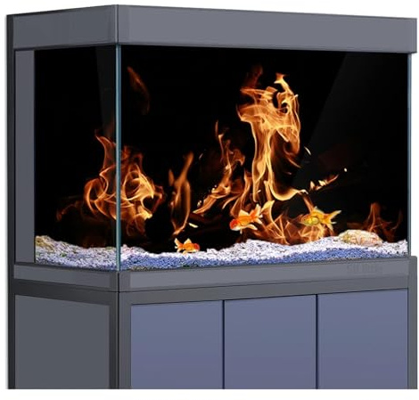 RUHTEUO Aquarium rückwand Aquarium-Hintergrundaufkleber/Poster-Dekoration – for 5–60 Gallonen Fischtanks Reptilienhabitat(80x40cm)