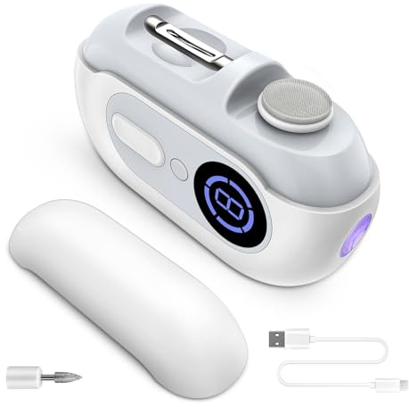 3-in-1 Electric Nail Clippers, Upgraded Automatic Nail Trimmer & Grinder