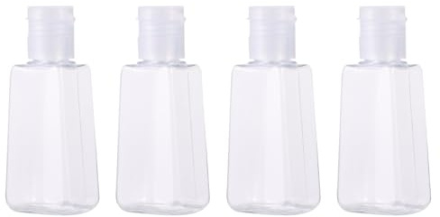 HEALEEP Set de Flacons Rechargeables 30ml avec Porte-clés en Néoprène Lot de 4 Bouteilles Réutilisables Design Unique pour Lotion et Liquides pour Panier de Pâques