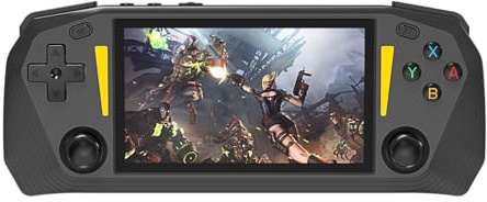 HAOVM G33 - Console di gioco portatile retrò, display HD IPS da 4,3 pollici, sistema Linux, 64 GB, joystick 3D, suono surround, uscita TV HDMI, multiplayer online, custodia inclusa, colore nero