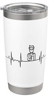 Welder Heartbeat Welding Worker Cardiogram Stainless Steel Insulated Tumbler