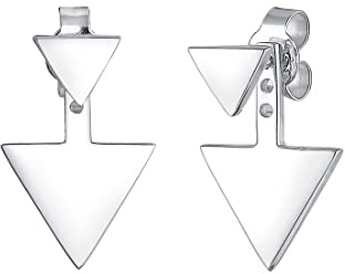 Elli Ohrringe Damen Triangle Ear Jacket im Geo Look in 925 Sterling Silber