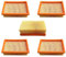 5x Flachfalten Filter für Staubsauger Saugroboter Mehrzwecksauger Kärcher MV4, MV5, MV6, WD4, WD5, WD6 Flachfaltenfilter Ersetzt 2.863-005.0