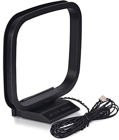 Bingfu AM FM Antenne Loop Antenne 3-Pin Mini Stecker Kompatibel mit Stereo AV Receiver Systemen