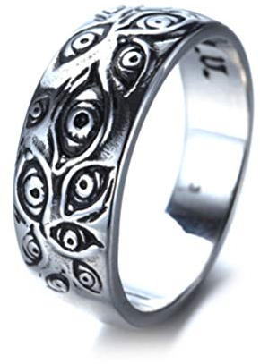 PAURO Herren Jahrgang Auge von Gott Ring Edelstahl Größe 62 (19.7)