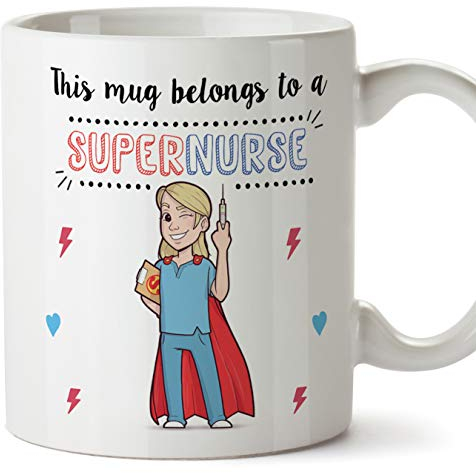 MUGFFINS Nurse. Original Mug Cup This Mug Belongs to a Super Nurse - 11 oz Ceramic