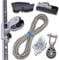 Toldoro® Höheneinstellung Set für Sonnensegel für Masten, Stangen und Holzpfosten/Sonnensegel Flaschenzug rostfrei & langlebig (mit Nieten für Stahl- und Edelstahlrohre)