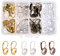 PandaHall 30 Sätze Leverback Ohrring Rohlinge Kit, 30 stücke Französisch Hebel Ohrringe Zurück Ohrringe Lünette Tabletts mit 40 stücke 12mm Klarglas Cabochons für DIY Ohrringherstellung Schmuck Machen