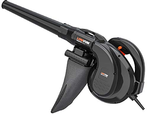 ACXZ Electric Corded Leaf Blower And Vacuum, 6-speed Variable Speed Handheld Cleaner Sweeper, 1.8m Power Cord, 2700W, Air Volume 10m³/min, Black (with Collection Bag)