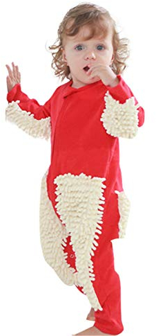 CHAW Mono de mopa para bebés y niñas de una sola pieza