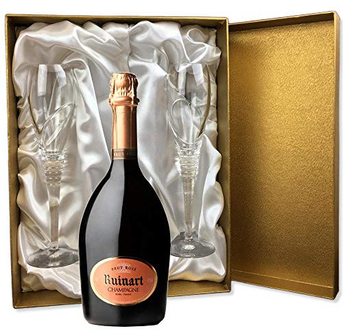 Ruinart Rose Champagne in Gold Presentation Set With Flutes 75cl 12.5% abv