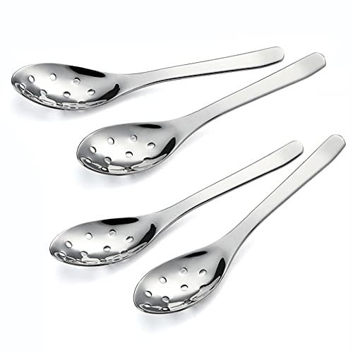 Cucchiaio da portata in acciaio inossidabile da 4 pezzi, cucchiaio da caviale per zuppa, cucchiaio da portata, cucchiaio da insalata, cucchiaio da tavola, utensili per la cena per la cucina di casa
