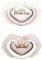 Canpol babies Silikon Schnuller, 2 Stück (0-6 m, Royal Baby Girl)