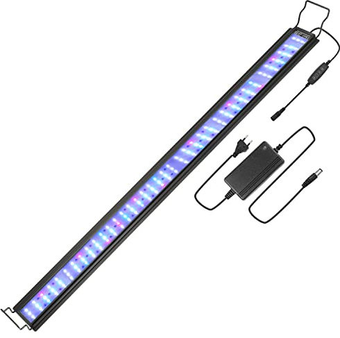EINFEBEN Iluminación LED para acuarios, iluminación LED para acuarios RGB para plantas acuáticas de 90-115 cm y acuarios de agua dulce, regulable