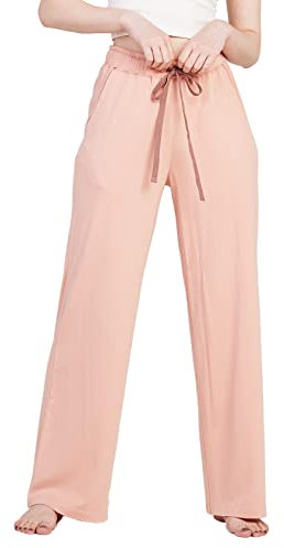 LAPASA Pantaloni Tuta Donna con Tasche Meditazione Yoga Relax Lounge Pigiama L59 S Rosa
