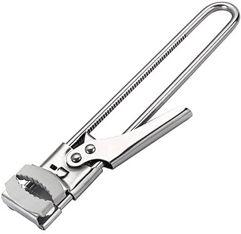 Ouvre-boîte antidérapant réglable en acier inoxydable - Ouvre-bocal - Ouvre-bouteille d'eau - Ouvre-bocal - Ouvre-bouchon pour personnes âgées faibles (B)