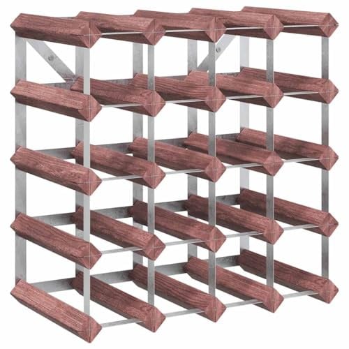 vidaXL Weinregal für 20 Flaschen Weinhalter Weinflaschenhalter Flaschenregal Weinständer Weinflaschenregal Flaschenständer Weinschrank Braun Massivholz Kiefer