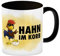 speecheese Hahn im Korb Kaffeebecher Schwarz Das einzigartige Cartoon-Motiv eines Hahns macht diesen Kaffeebecher zu einem echt ausgefallenem Geschenk für Kollegen Familie und Freunde die