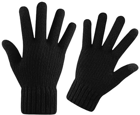 HGDGears Winter Knitted Gloves Men,Touchscreen Thermal Gloves Cold Weather | Soft Lining,Gloves for Men