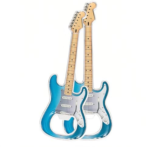 LanHong 2 Piece/Set Bottle Opener Beer Bottle Openers Guitar Shaped Bottle Opener Guitar Gift Kitchen Gadgets for Drinkers Music Guitar Lover