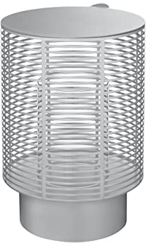 blomus Outdoor Laterne -Olea- | Windlicht aus Edelstahl mit Glaszylinder | Farbe Silber | Größe M Ø26 x 37H cm | Wetterfest