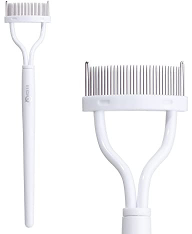 MSQ Eyelash Comb Eyelash Separator Tool Makeup Mascara Applicator Comb with Cover for False Eyelash Grooming Brushes Eyebrow Mascara