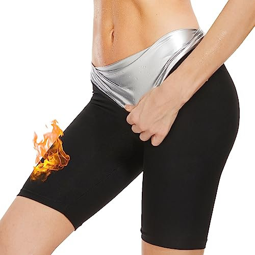 Pantalon Sudation Amincissante, Short Legging de Sudation Femme Taille Haute Ventre Plat Maigrir Sudation Sport Pantalon, Sauna Shapewear Costume D'entraînement pour Fitness Gym Yoga Femme