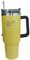 Jeep Thermobecher mit Griff, doppelwandig, vakuumversiegelt, Edelstahl, mit Strohhalm und Deckel, 1,2 l